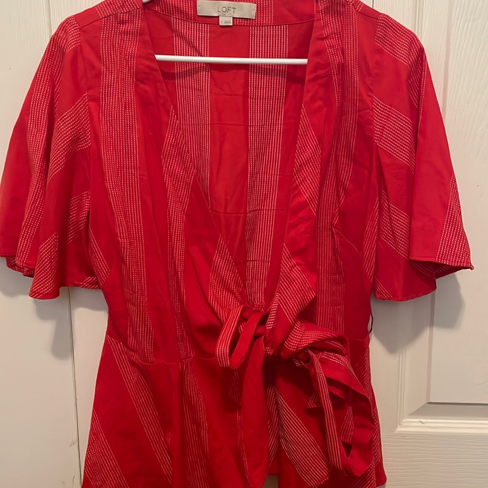 Red Wrap Shirt